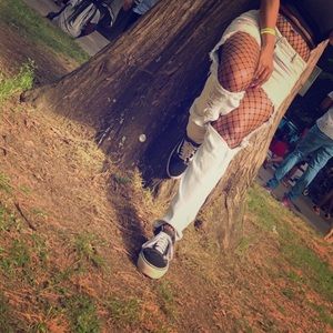 Ripped boyfriend jeans